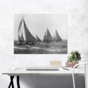 Cuadro vintage en lienzo blanco y negro Sloops at Sail, 1915 Edwin Levick Venta