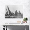 Cuadro vintage en lienzo blanco y negro Sloops at Sail, 1915 Edwin Levick Venta