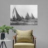 Cuadro vintage en lienzo blanco y negro Sloops at Sail, 1915 Edwin Levick Oferta