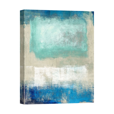 Cuadro impreso en lienzo abstracto moderno beige azul Magic Sea Ludwig Maun Promoción