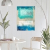 Cuadro impreso en lienzo abstracto moderno beige azul Magic Sea Ludwig Maun Rebajas