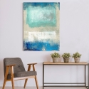 Cuadro impreso en lienzo abstracto moderno beige azul Magic Sea Ludwig Maun Venta
