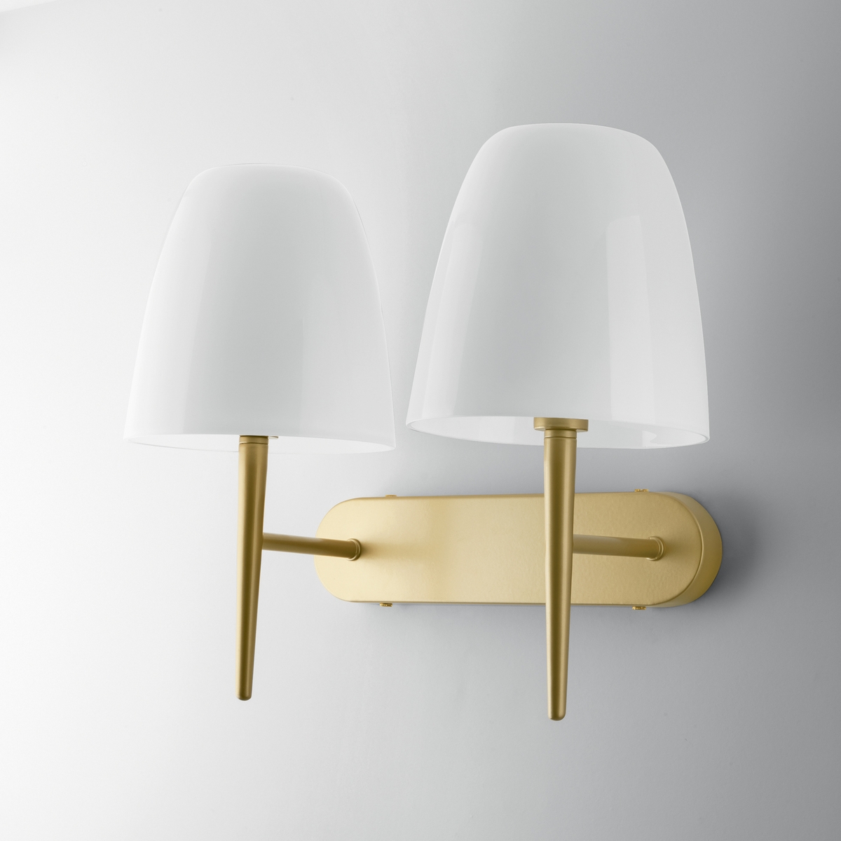 Aplique interior doble luz de metal dorado con cristal blanco Ares AP2 Promoción Aplique interior doble luz de metal dorado con cristal blanco Ares AP2 Promoción