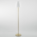 Lámpara de pie en metal dorado con difusor de vidrio blanco Ares PT Promoción