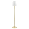 Lámpara de pie en metal dorado con difusor de vidrio blanco Ares PT Oferta