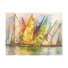 Cuadro con barcos impresión en lienzo Regata di Primavera Luigi Florio Oferta