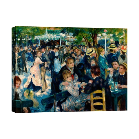 Impresión impresionista en lienzo Dance at Le Moulin de la Galette Renoir Promoción
