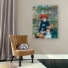 Impresión impresionista en lienzo Le due sorelle (sulla terrazza) Renoir Venta