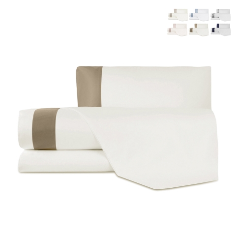 Juego de cama de plaza y media con sábanas y funda de algodón satinado Heritage Promoción