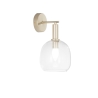 Aplique de pared en metal dorado con difusor de vidrio soplado Brandy AP Venta