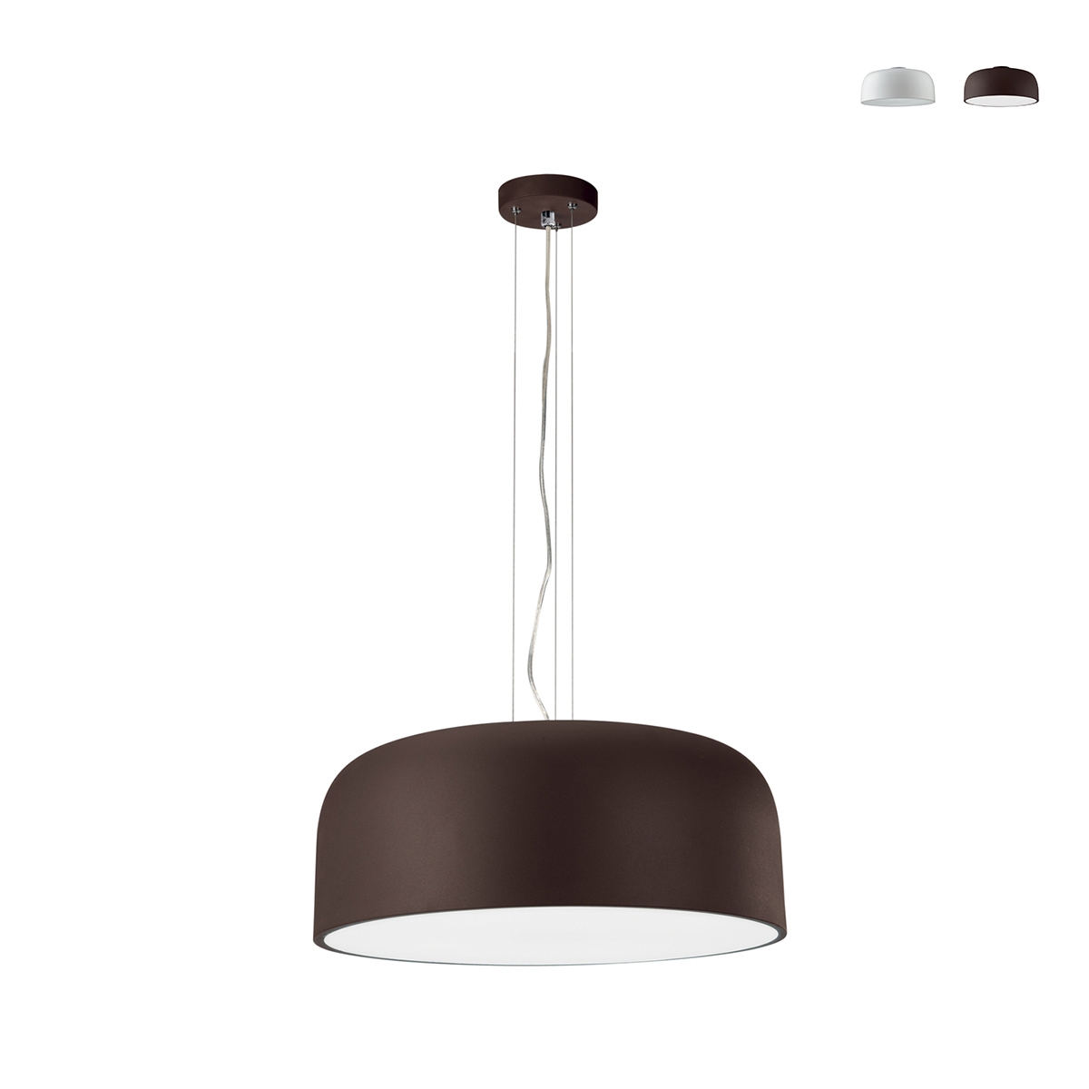 Lámpara colgante con difusor redondo de 52 cm en metal Bistrot Promoción