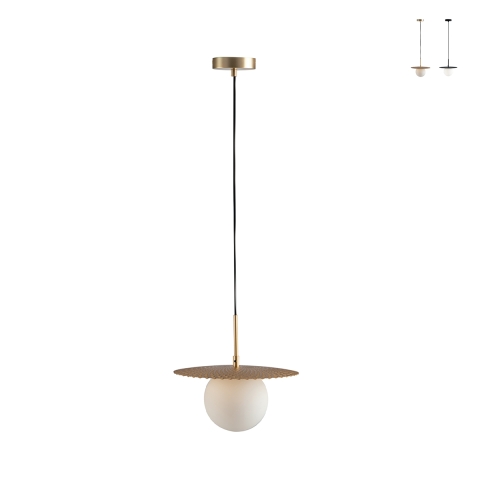 Lámpara colgante de metal con difusor de vidrio 30cm Chaplin LS1 Promoción