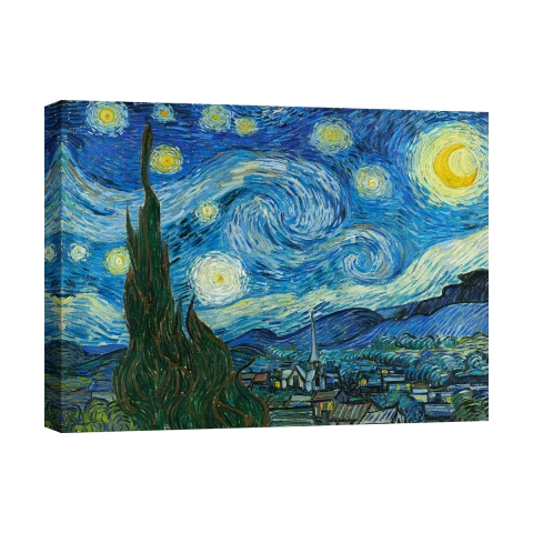 Cuadro impresionista impresión en lienzo Noche estrellada Vincent van Gogh Promoción