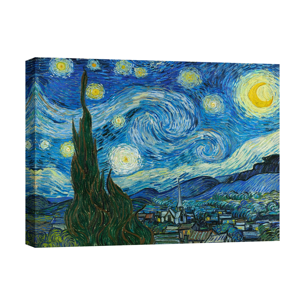 Cuadro impresionista impresión en lienzo Noche estrellada Vincent van Gogh Promoción Cuadro impresionista impresión en lienzo Noche estrellada Vincent van Gogh Promoción