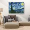 Cuadro impresionista impresión en lienzo Noche estrellada Vincent van Gogh Rebajas