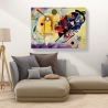 Cuadro abstracto moderno impresión en lienzo Yellow, Red & Blue Kandinsky Rebajas