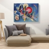 Cuadro abstracto moderno impresión sobre lienzo canvas Kandinsky Im Blau Rebajas