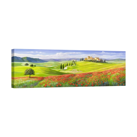 Cuadro paisaje colinas "Verso il borgo in Toscana" Adriano Galasso Promoción