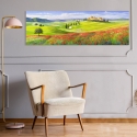 Cuadro paisaje colinas "Verso il borgo in Toscana" Adriano Galasso Rebajas