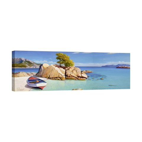 Lienzo decorativo paisaje marino Cala Smeraldo Adriano Galasso Promoción