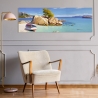 Lienzo decorativo paisaje marino Cala Smeraldo Adriano Galasso Rebajas