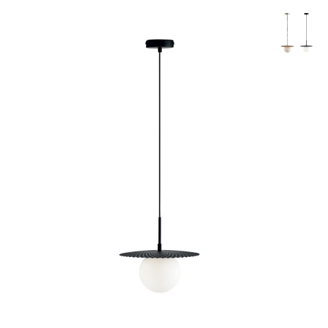 Lámpara colgante salón difusor de vidrio 45cm Chaplin L1 Promoción