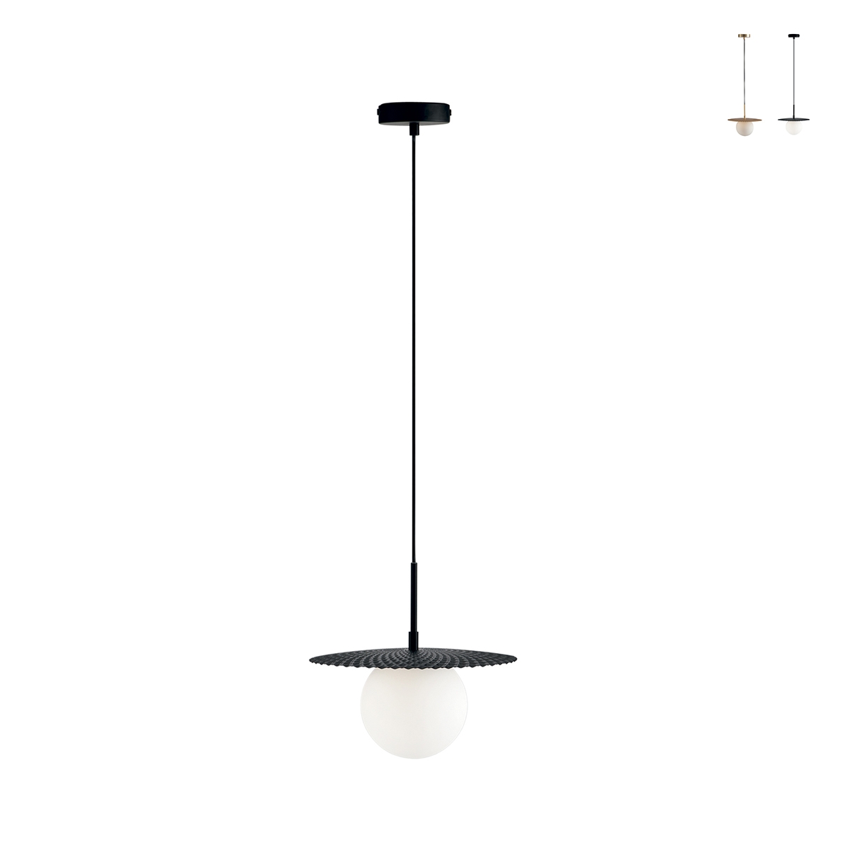 Lámpara colgante salón difusor de vidrio 45cm Chaplin L1 Promoción