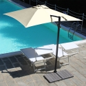 Sombrilla lateral cuadrada 250x250 para jardín protección UV50+ Trend 