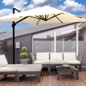 Sombrilla de jardín lateral retráctil 3x3 de aluminio Antibes Venta