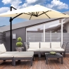 Sombrilla de jardín lateral retráctil 3x3 de aluminio Antibes Venta