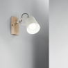 Aplique Eda AP de madera y metal blanco con luz orientable estilo escandinavo Venta