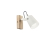 Aplique Eda AP de madera y metal blanco con luz orientable estilo escandinavo Oferta