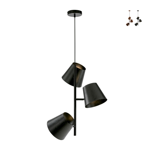 Lámpara colgante de metal de tres luces estilo vintage Colt LS3 Promoción
