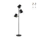 Colt LP3 lámpara de pie de metal con tres luces orientables estilo industrial Promoción