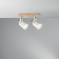 Aplique de pared y techo dos luces orientables metal blanco Eda AP2 Promoción