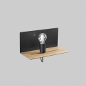 Aplique de metal estilo minimalista con puerto USB y luz regulable Flash Oferta