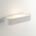 Aplique oval moderno de pared en yeso blanco pintable Gatsby Promoción