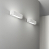 Aplique oval moderno de pared en yeso blanco pintable Gatsby Venta