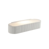 Aplique oval moderno de pared en yeso blanco pintable Gatsby Oferta