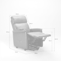 Sillón Relax Reclinable Eléctrico de cuero polipiel Armalia 