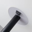 Lámpara de pie exterior estructura metálica negra pantalla blanca Geco Oferta