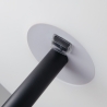 Lámpara de pie exterior estructura metálica negra pantalla blanca Geco Oferta