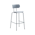 Set de 2 taburetes de metal y polipropileno de diseño moderno Jovai Stock