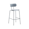 Set de 2 taburetes de metal y polipropileno de diseño moderno Jovai Stock