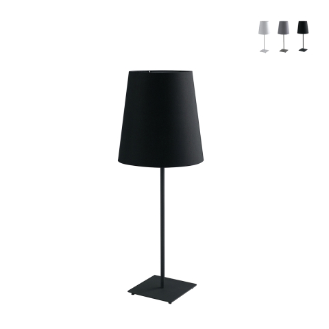 Lámpara de mesa de metal con pantalla de tela Elvis Promoción