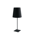 Lámpara de mesa de metal con pantalla de tela Elvis Venta