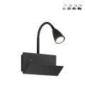 Aplique de pared de metal con luz flexible y puerto USB Gulp Promoción