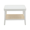 Mesa de centro cuadrada de madera lacada con estante de rejilla de Viena Thomas Descueto