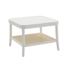 Mesa de centro cuadrada de madera lacada con estante de rejilla de Viena Thomas Rebajas