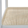 Mesa de centro cuadrada de madera lacada con estante de rejilla de Viena Thomas Stock